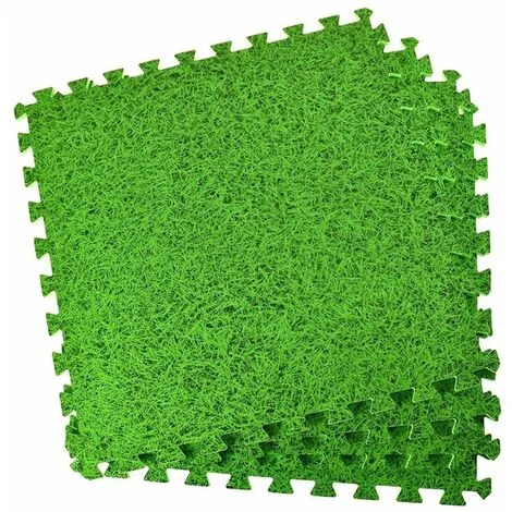 Kit 6 mattonelle Tappetino protezione fondo piscina effetto erba 40cm