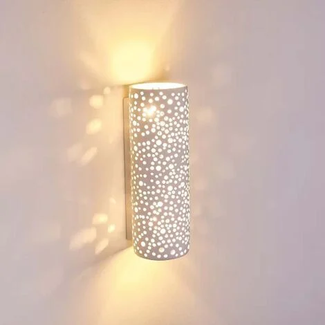 Applique bidirezionale da parete in gesso "COMB" - 2 x E14