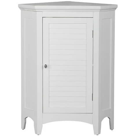 Teamson Home Mobile In Piedi Da Bagno In Legno Bianco D'Angolo ELG-586