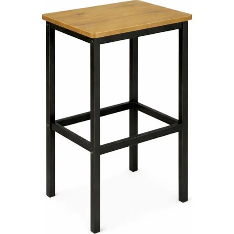 Sgabello da bar moderno in rovere nodoso BEGRYF 40x30x65