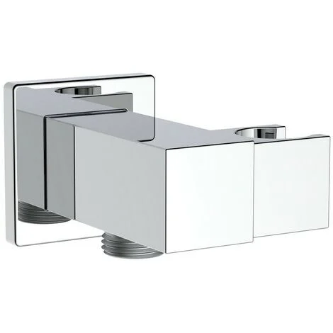 Presa acqua snodabile con supporto doccia quadro idrobric blidoc0274su