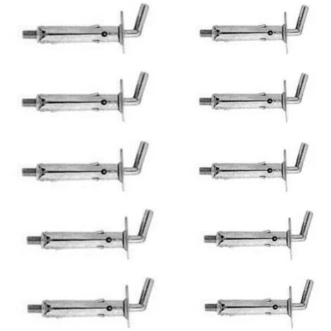 Minitassello Tassello in Acciaio Ferro Mini Con Gancio Corto Mm 6 Cromato 10 Pz