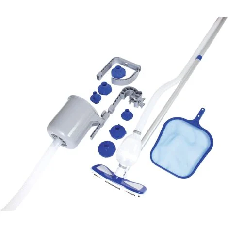 Kit Manutenzione Piscine Professional Retino Spazzola Skimmer Bestway Asta 280
