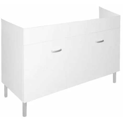 Mobile sottolavello cucina in legno nobilitato bianco per lavelli inox dimensioni: cm (lxhxp)= 120x66x50 bianco