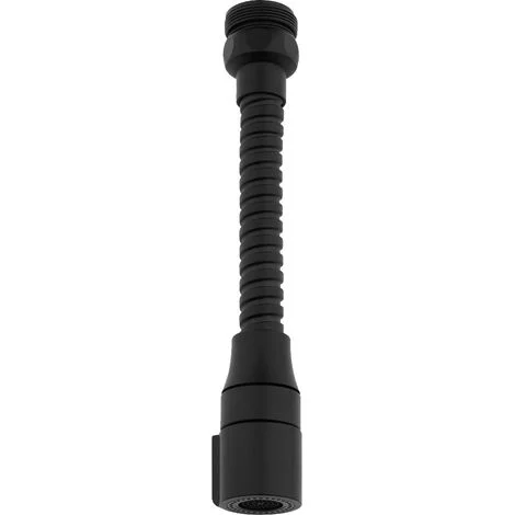 Aeratore per rubinetto a doppia funzione, lungo, flessibile, nero F22/M24