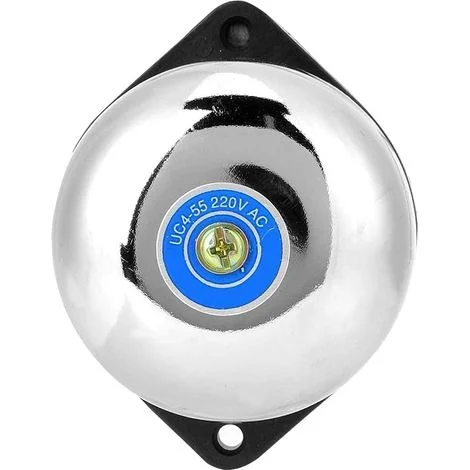 [MAI UTILIZZATO]Campanello industriale classico in acciaio inossidabile, campanello elettrico in acciaio inossidabile da 2,17 pollici 220V 5W Campanello elettrico interno senza scintilla