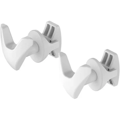 Set appendini doppi smart in ABS bianco per scaldasalviette e termoarredo