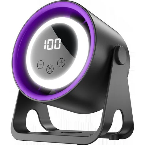 Ventilatore da scrivania ricaricabile USB 2 in 1 con luce notturna integrata – Mini ventilatore portatile con display a LED, 100 velocità, batteria a lunga durata e supporto 3 in 1 – Ideale per [Class