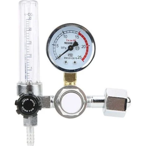 Flussometro/Regolatore Argon-CO2 per saldatrici Mig-Tig, Manometro Argon-CO2, Flussometro/Regolatore/Manometro Argon-CO2, Parti per saldatrici, Riduttore di pressione...
