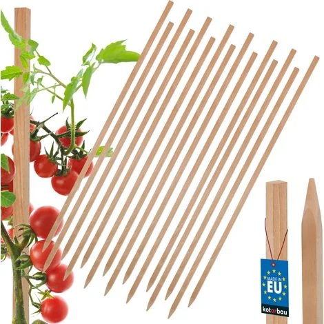 KOTARBAU® Pali di legno per pomodori, supporto per ortaggi, alberi e arbusti, 80 cm, set da 15