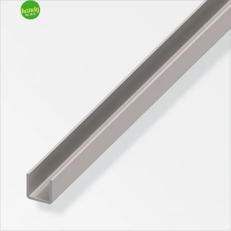 Profilo quadrato ad U Alfer Aluminium acciaio laminato 10x10x10mm lungh. 1m