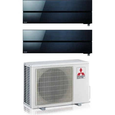 Condizionatore Mitsubishi Electric Dual Split Kirigamine Style Onyx Black 9+12 con MXZ-2F42VFR-32 Wi-Fi Integrato
