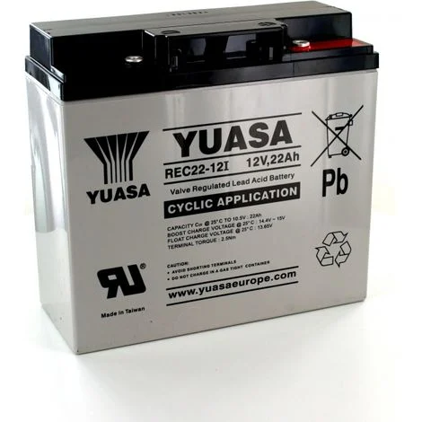 Batterie Plomb 12V 22Ah Yuasa (181X76X167) M5 (REC22-12I)