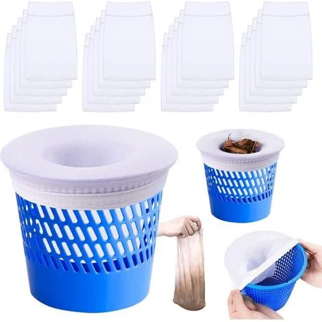Calze per skimmer da piscina – Confezione da 20 pezzi in nylon resistente, ideali per filtrare foglie, capelli e detriti.
