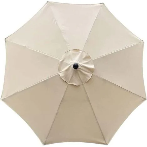 Telo per ombrellone, 8 stecche, 3 metri, impermeabile, resistente ai raggi UV, tessuto sostituibile, adatto per giardino, esterni, patio, beige