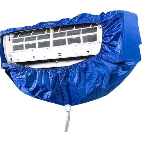 Kit di pulizia per condizionatori split da parete - Copertura antipolvere, sacchetto di pulizia impermeabile - Perfetto per casa, ufficio e hotel (blu)