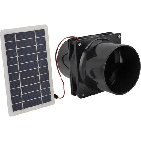 Ventilatore estrattore solare da 10 W, ventilatore estrattore d'aria, ventilatore alimentato da pannello solare per cucce per animali domestici