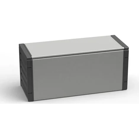 Baule Raccolta Differenziata 85x34x39,5 cm Uso Esterno Grigio PVC