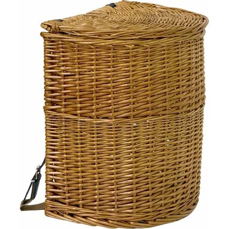 Gerla Zaino Vimini con Coperchio e Tracolle 40x30 h42 Funghi Castagne Noci Bosco