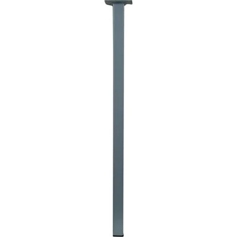 Gamba tavolo fissa quadrata in acciaio grigio opaco, 80 cm HETTICH