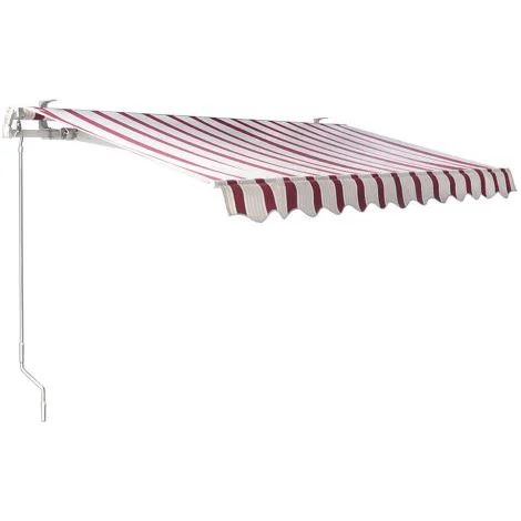 tenda da sole a barra quadra 300x200 cm - col. bordeaux/crema