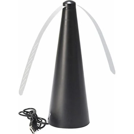 Ventilatore repellente per mosche elettronico, controllo dei parassiti, ricarica USB, tiene mosche, zanzare/glifi/insetti lontani dal cibo, ventilatore repellente per mosche portatile per pasti all'ap