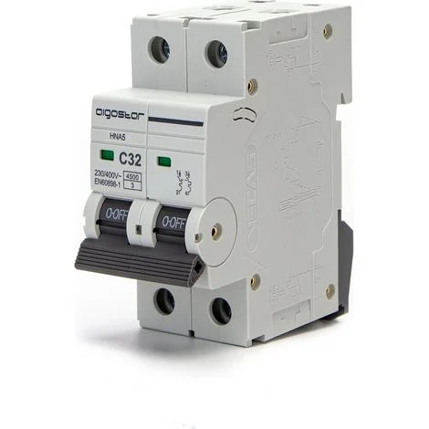 INTERRUTTORE MAGNETOTERMICO 2P 32A CURVA C PROTEZIONE SOVRACCARICO