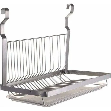 [NON UTILIZZATO] Scolapiatti pieghevole da parete in acciaio inox (39,5 x 26,5 x 5,5 cm)