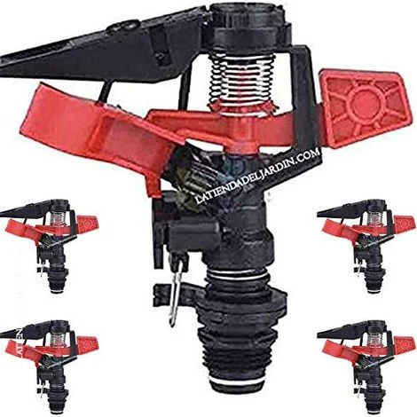 Set di 5 Irrigatore agricolo circolare e settoriale da 1/2''Irrigatore a impulsi per prato da 8 a 13 m
