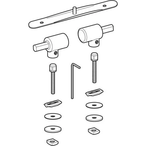 Geberit Cerniere (set) per sedile WC, chiusura ammortizzata, 598157000