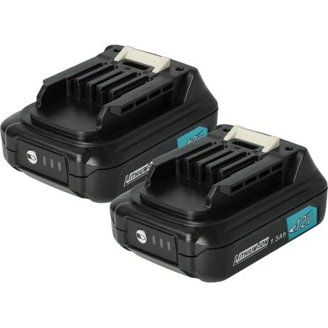 vhbw 2x batteria sostituisce Makita BL1021, BL1016, BL1020, BL1020B, BL1020B-2, BL1015B, BL1015B-2 per utensile elettrico (1500 mAh, Li-Ion, 12 V)