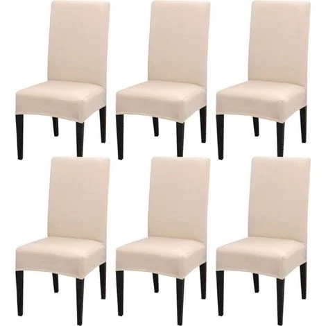 Set di 6 coprisedie elasticizzati, coprisedie universali lavabili per sedie da pranzo, coprisedie facili da pulire per sala da pranzo, hotel, arredamento per ristoranti