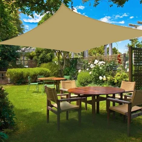 Vela ombreggiante impermeabile 2x3m, telo ombreggiante rettangolare con protezione UV per esterni, giardino, terrazza, balcone
