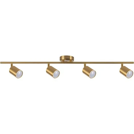 Plafoniera/Applique 4 faretti oro GU10 Polux Goldi 90cm