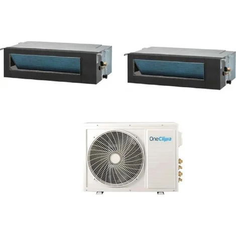 Condizionatore OneClima Dual Split Canalizzato 12+12 con MLT27x3/Y24 R-32 Wi-Fi Optional con Telecomando di Serie Incluso
