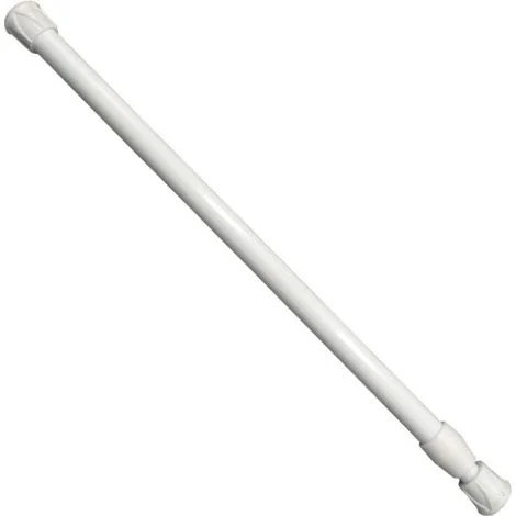 Bastone per tende retrattile, montaggio senza trapano, diametro, lunghezza 55–90 cm, bianco