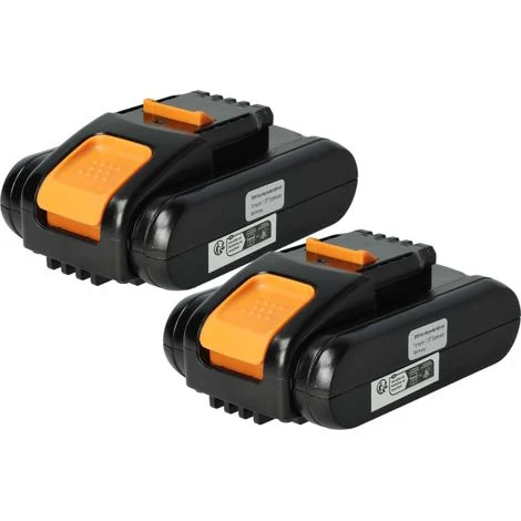 vhbw 2x batteria sostituisce Worx WA3551.1, WA3553.3, WA3553.2, WA3572, WA3553.1, WA3553 per utensile (1500 mAh, Li-Ion, 20 V)