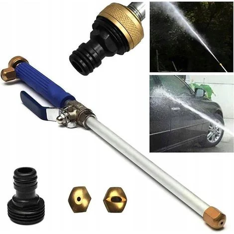 Lancia a Pressione per Tubo da Giardino 3/4" – Costruzione Leggera, 25 BarAlluminio e Plastica, 46,5 cmPer Lavaggio Auto e Giardino