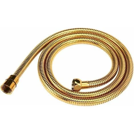 Tubo flessibile per doccia in oro da 1,5 m, flessibile per doccia in acciaio inossidabile, protezione antideflagrante flessibile per tutti i soffioni doccia (G1/2)