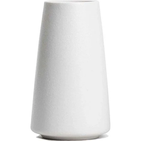 Vaso in ceramica – Vaso da fiori in stile minimalista per tavolo moderno, mensola, arredamento per la casa, adatto per camino, camera da letto, cucina, soggiorno, centrotavola, bianco semplice