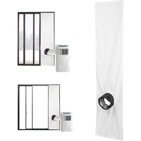 Kit per finestra del condizionatore d'aria da 2 m, guarnizione per finestra del condizionatore d'aria portatile, nastro di fissaggio impermeabile regolabile, kit universale per finestra del condiziona