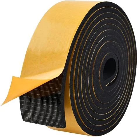 Strisce di schiuma adesiva in neoprene da 50 mm di larghezza e 5 mm di spessore, rotolo di gomma, guarnizione in schiuma isolante, antivibrazione, anticollisione, protezione per mobili, auto, 3 metri