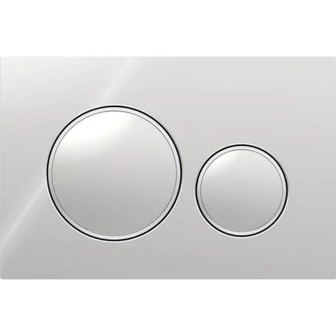 Placca di comando Geberit Sigma20 per doppio scarico: cromo lucido, cromo opaco (115.882.KH.1)
