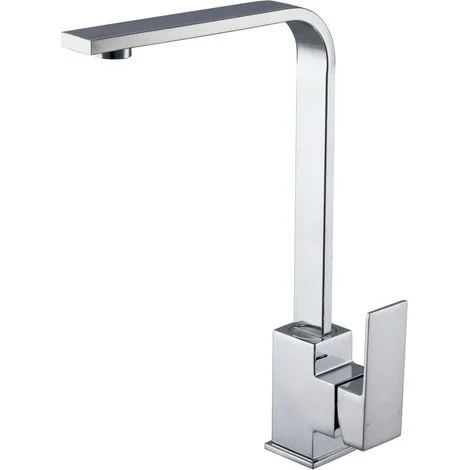 Rubinetto da cucina quadrato, miscelatore da cucina moderno, miscelatore da lavello integrato cromato