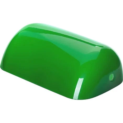 Lampada da tavolo in vetro di ricambio (6 x 22,5 x 13,5 cm di profondità) Paralume in vetro di ricambio Paralume in vetro di ricambio per lampada da tavolo Lampade Verde lucido