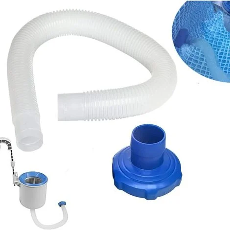 Tubo e adattatore per skimmer da piscina, adattatore per tubo In-Tex 25016 da 1,5 pollici per kit skimmer di superficie, tubo e adattatore per piscine fuori terra per In-Tex Best-Way (tubo da 75 cm) -