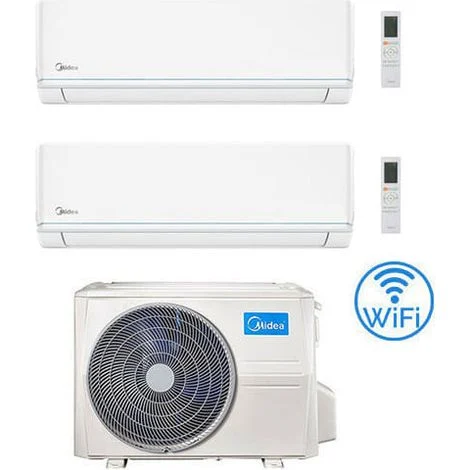Climatizzatore Condizionatore Midea Evolution R32 WiFi Dual Split 7000 + 9000 BTU con U.E. M2OH-14HFN8-Q INVERTER Classe A++/A+