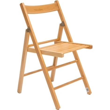 sedia birreria classica pieghevole in legno 55x38x80 cm
