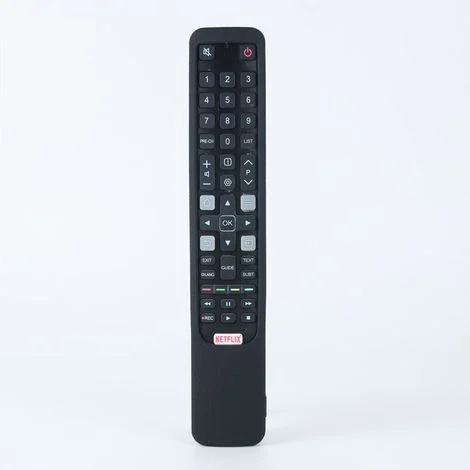 Telecomando sostitutivo TCL RC802N – Compatibile con Smart TV Thomson – Richiede 2 batterie AA – Materiale: silicone – Dimensioni: 230x45x15mm