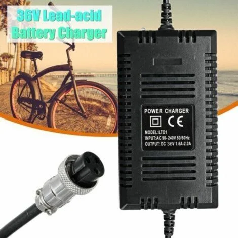 Caricabatterie al piombo da 36 V per altre batterie per biciclette, scooter, auto e moto elettriche -Crezuo